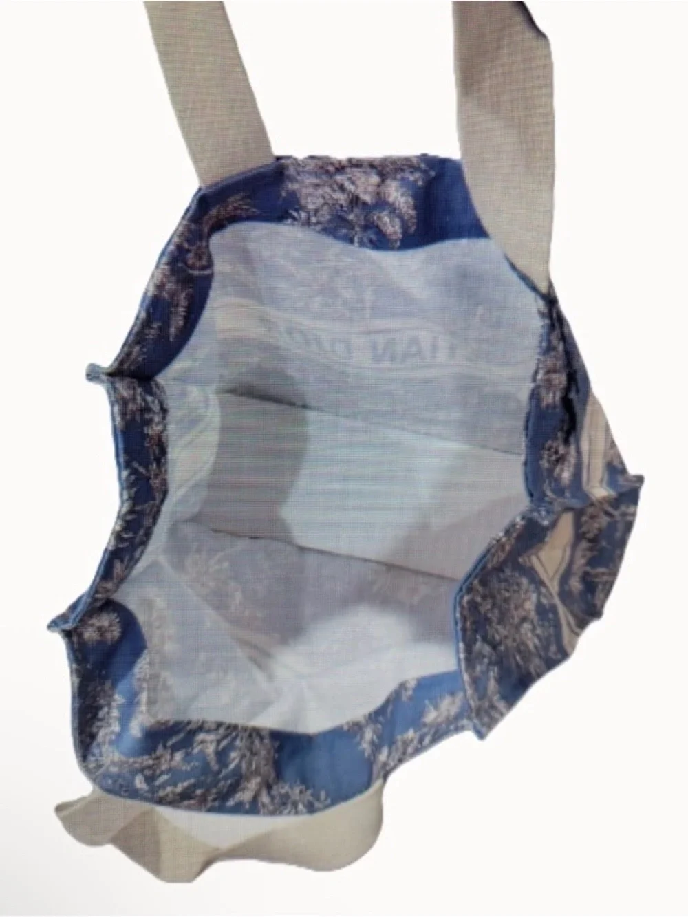 Dioriviera Blue and Cream Floral Tote